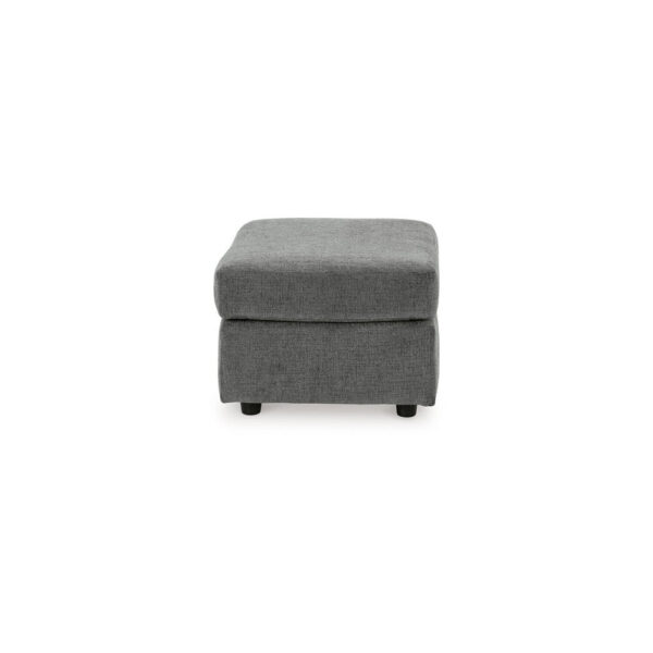 15022026699236b577dd4.jpeg Ratty Ottoman, 33 Inch Rectangular, Plush Cushioned Gray Polyester
