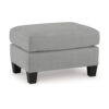 15022026699236d6dc0a3.jpeg Lebo Accent Ottoman, 31 Inch Rectangular Gray Polyester Cushioned