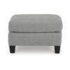 15022026699236d9e495d.jpeg Lebo Accent Ottoman, 31 Inch Rectangular Gray Polyester Cushioned