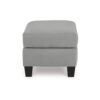 15022026699236dc5818b.jpeg Lebo Accent Ottoman, 31 Inch Rectangular Gray Polyester Cushioned