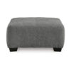 15022026699236f2aba12.jpeg Dili Accent Ottoman, 40 Inch Square, Jumbo Stitched Gray Polyester