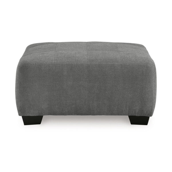 15022026699236f2aba12.jpeg Dili Accent Ottoman, 40 Inch Square, Jumbo Stitched Gray Polyester