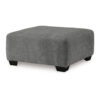 15022026699236f5243e0.jpeg Dili Accent Ottoman, 40 Inch Square, Jumbo Stitched Gray Polyester