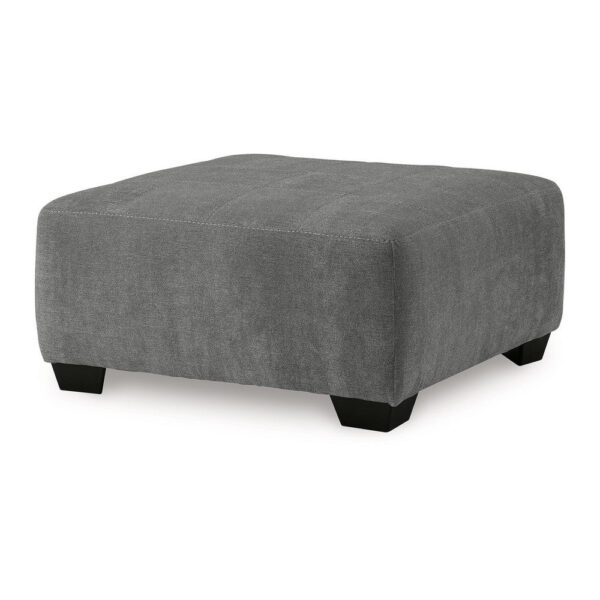 15022026699236f5243e0.jpeg Dili Accent Ottoman, 40 Inch Square, Jumbo Stitched Gray Polyester