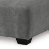 15022026699236f7a3894.jpeg Dili Accent Ottoman, 40 Inch Square, Jumbo Stitched Gray Polyester