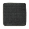 Accent Ottoman, 40 Inch Square Top, Modern Style Dark Gray Polyester