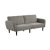 150220266992372492e37.jpeg Arz Fold Out Futon Sofa Bed, Light Gray, Retro Channel Tufted Back