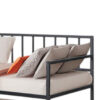Ham Daybed with Pull Out Trundle, Black Slatted Open Metal Frame