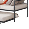 Ham Daybed with Pull Out Trundle, Black Slatted Open Metal Frame