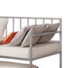 Ham Daybed with Pull Out Trundle, Silver Slatted Open Metal Frame