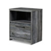 15022026699237825b49b.jpeg Bays Nightstand, 1 Drawer USB Port, Modern Rustic Laminate Smoky Gray
