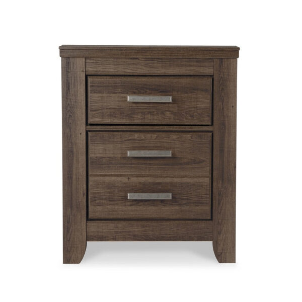 150220266992379635e1d.jpeg Rye Nightstand with 2 Drawers, Modern Classic Laminate Dark Brown