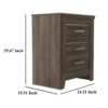 150220266992379b78d71.jpeg Rye Nightstand with 2 Drawers, Modern Classic Laminate Dark Brown