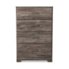 Isnk Tall Dresser Chest, 4 Drawers, Modern Farmhouse Laminate Gray Oak