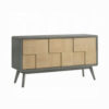 15022026699238403882a.jpeg Yodo Sideboard Buffet Console, 59 Inch, Brown Geometric Front Design