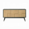 1502202669923841a301c.jpeg Yodo Sideboard Buffet Console, 59 Inch, Brown Geometric Front Design