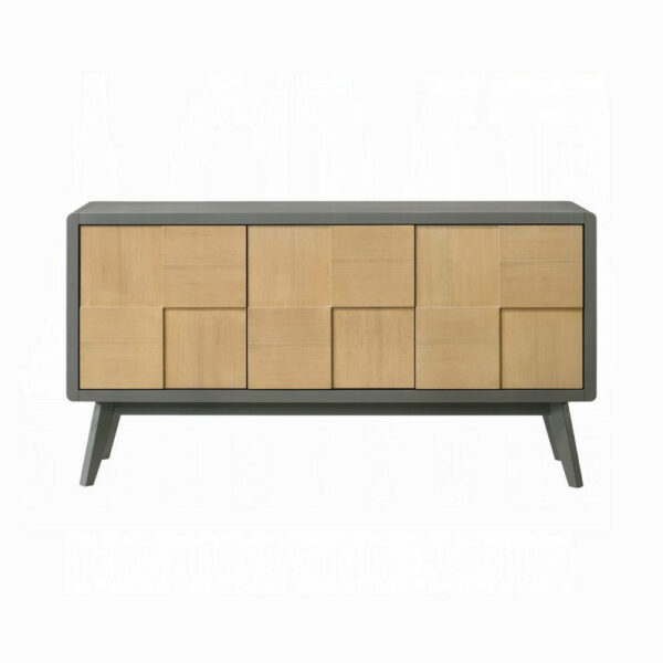 1502202669923841a301c.jpeg Yodo Sideboard Buffet Console, 59 Inch, Brown Geometric Front Design