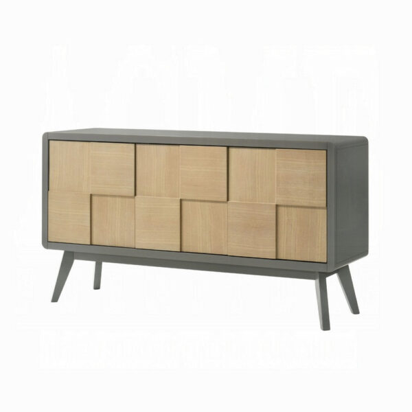 1502202669923843f1e41.jpeg Yodo Sideboard Buffet Console, 59 Inch, Brown Geometric Front Design