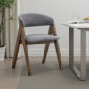 15022026699238529e856.jpeg Koko Side Dining Chair Set of 2, Gray Padded Seat and Back, Brown Wood