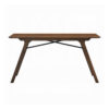 Lumy Dining Table, 59 Inch, Rectangular Top, Walnut Brown Rubberwood