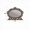 Vany Dresser Mirror, Intricate Brushed Champagne and Cherry Wood 43x53