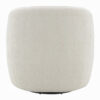 Tiena Swivel Accent Chair, Modern Style Rounded Back, Warm Beige Linen