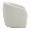 Tiena Swivel Accent Chair, Modern Style Rounded Back, Warm Beige Linen