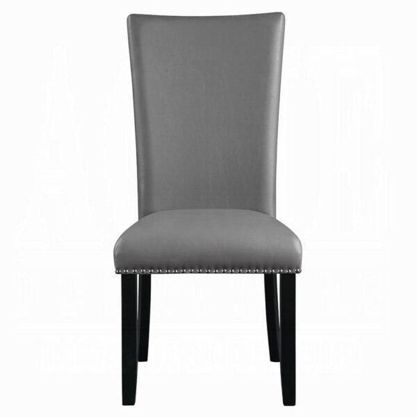 15022026699239f18aedb.jpeg Aline Side Dining Chair Set of 2, Gray Faux Leather, Nailhead Trim