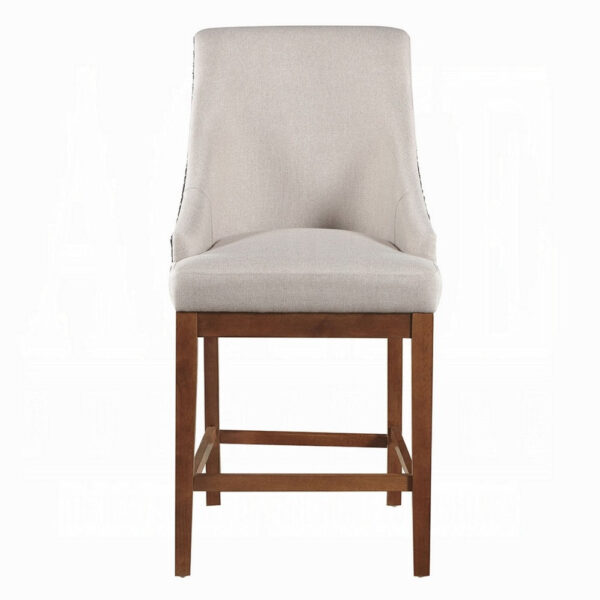 1502202669923a06a03a2.jpeg Elsie Counter Height Chair Set of 2, Black Faux Leather, Gray Fabric