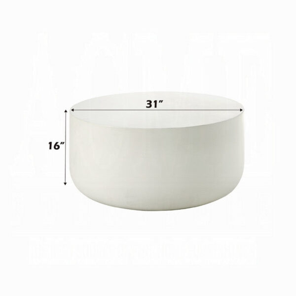 1502202669923a4425dfb.jpeg Utan Coffee Table, Modern Natural White Cement Frame, Round 31 Inch