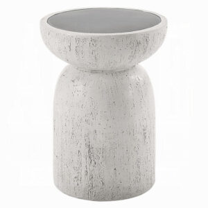 1502202669923a5fbf109.jpeg Elyana Accent Table, Sculpted Natural Gray Cement, Round 14 Inch Top