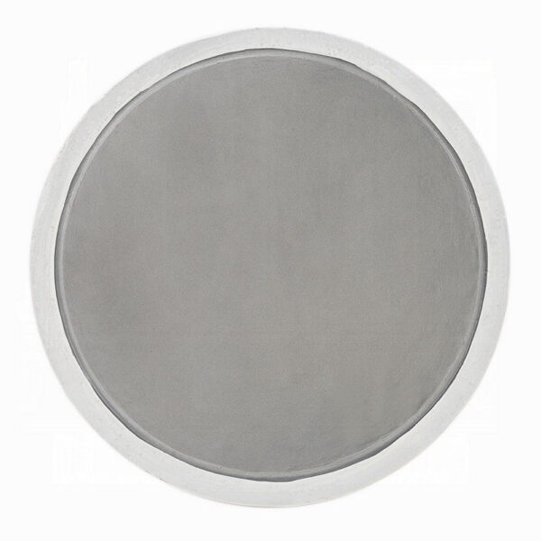 Elyana Accent Table, Sculpted Natural Gray Cement, Round 14 Inch Top