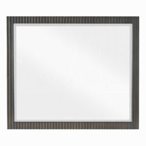 Jeh Dresser Mirror, Espresso Brown Wood, Sleek Rectangular Frame 36x42