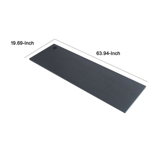 Asti Workbench Top, 20x64 Metallic Gray, Eco Friendly Melamine