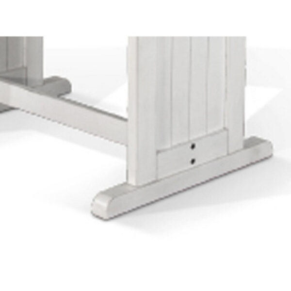 Orso Counter Height Dining Table, 60 Inch Rectangular, Off White Brown