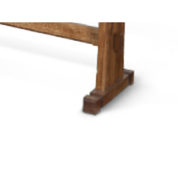 1502202669923bd83907c.jpeg Marv Dining Bench, Trestle Base, Light Brown Mindi Wood 46 Inch