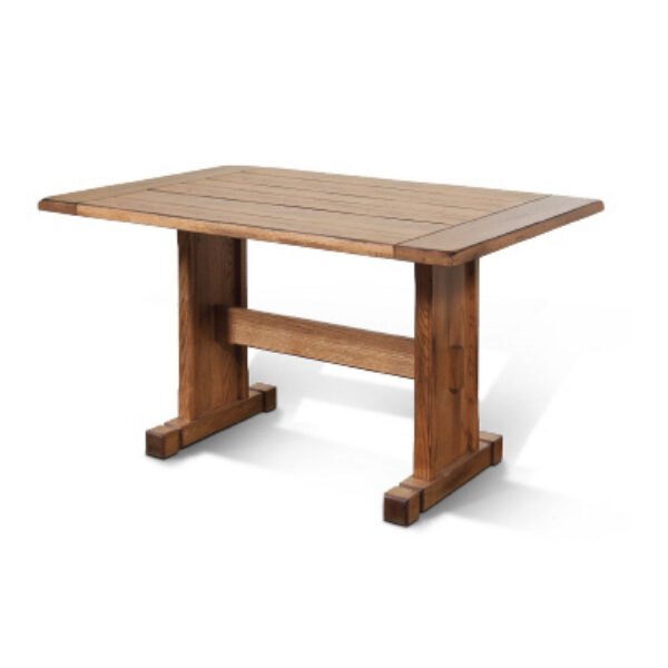 Marv Dining Table, 50 Inch Rectangular, Farmhouse Light Brown Wood