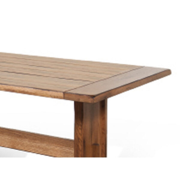 Marv Dining Table, 50 Inch Rectangular, Farmhouse Light Brown Wood