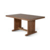 Yael Dining Table, 60 Inch Rectangular Plank Top, Light Brown Mahogany