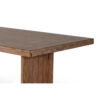 Yael Dining Table, 60 Inch Rectangular Plank Top, Light Brown Mahogany
