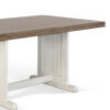 1502202669923c589f0cf.jpeg Dean Dining Table, 60 Inch Rectangular Plank Top, Off White and Brown
