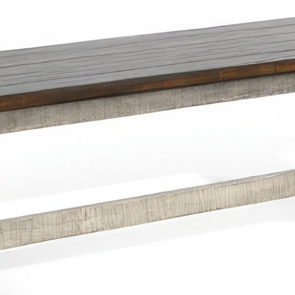 1502202669923c8de99d4.jpeg Camie Side Dining Bench, Plank Dark Brown Gray Mahogany Wood 48 Inch