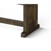 Camie Side Dining Bench, Plank Seat, Dark Brown Mahogany Wood 48 Inch