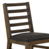 Tinaa Side Dining Chair, Black Polyester, Brown Pine Wood, Ladderback