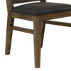 Tinaa Side Dining Chair, Black Polyester, Brown Pine Wood, Ladderback