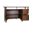 Ziva Sideboard Buffet Console, 2 Drawers and Doors, Brown Wood 67 Inch