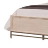 Rozie Queen Bed with Panel Style Headboard, Light Oak Brown Solid Wood