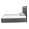 Zoko Queen Bed with Panel Style Headboard, Ash Gray Solid Wood Frame