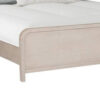 Giva Queen Bed, Rounded Edges, Natural Oak Beige, Solid Rubberwood