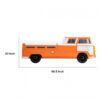 Xiel Bus Twin Bed, Peace Sign, LED Lights and Sound Effects, Orange